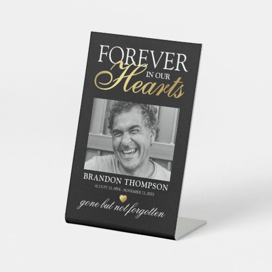 Signe De Table Black Gold Photo Memorial (Recto)