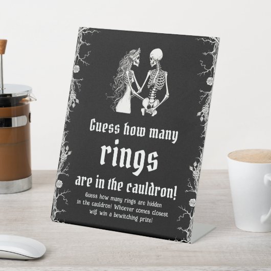 Signe De Table Black Gothic Halloween Devinez Combien De Bagues J (In SItu)