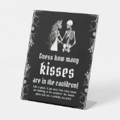 Signe De Table Black Gothic Halloween Devinez Combien De Baisers  (Recto)