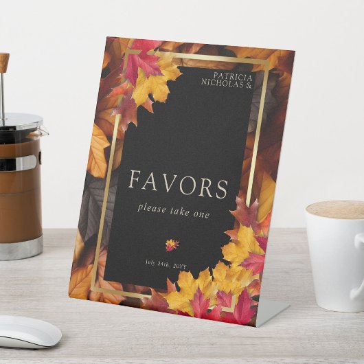 Signe De Table Black Magic rencontre Golden Automne Wedding Favor