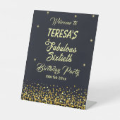 Signe De Table Black & or fabuleux soixantième anniversaire bienv (Recto)