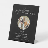 Signe De Table Black Pet Signature Boissons Bar Mariage (Recto)
