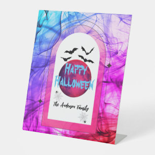 Signe De Table Black Purple Bats Spider Moderne Halloween heureux