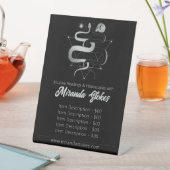 Signe De Table Black & Silver Twin Snakes Gothique Tarot Tarifs (In SItu)