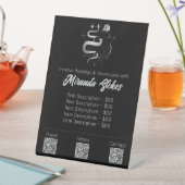 Signe De Table Black & Silver Twin Snakes Gothique Tarot Tarifs (In SItu)