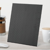 Signe De Table Black & Smoky Black Narrow Vertical Stripes (In SItu)