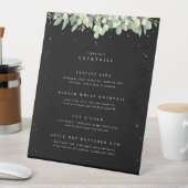 Signe De Table Black Snowberry+Eucalyptus Mariage Boissons Menu (In SItu)