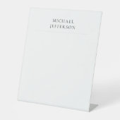 Signe De Table Black & White Minimalist Plain Modern (Recto)