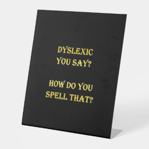 Signe De Table Blague orthographique dyslexique amusante