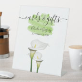 Signe De Table Blanc Calla Lilies Aquarelle Cartes de mariage Cad (In SItu)