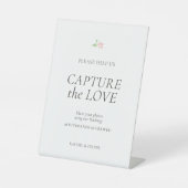 Signe De Table Blanc | Capturez l'Amour Table de Mariage (Recto)