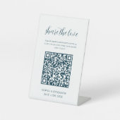Signe De Table BLANCHE | Navy Share The Love QR Code (Recto)