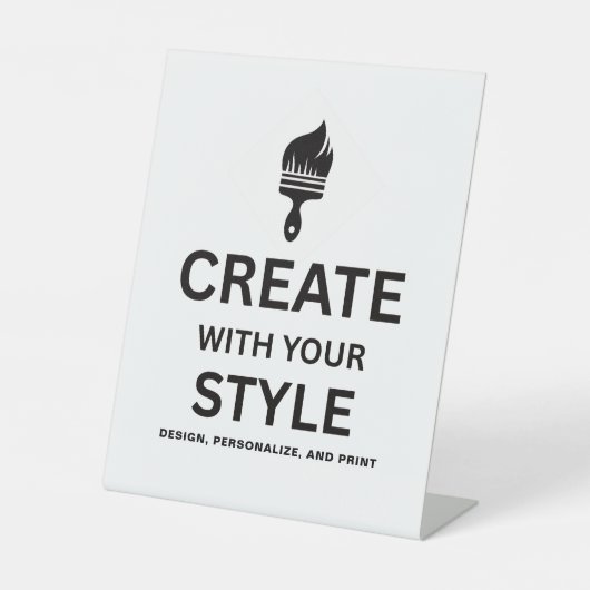 Signe De Table Blank Event Display Sign Custom Editable Design (Recto)