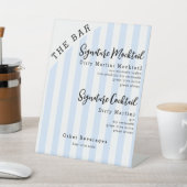 Signe De Table Bleu 2 Signature Boissons Mocktail Bar à cocktails (In SItu)