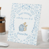 Signe De Table Bleu blanc Pierre le lapin Baby shower Beatrix (In SItu)