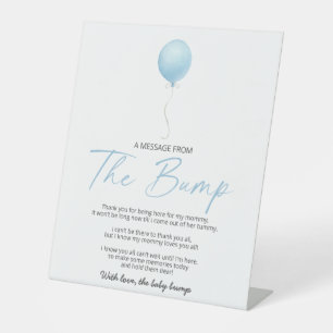 Signe De Table Bleu Bleu Un Message De La Bump