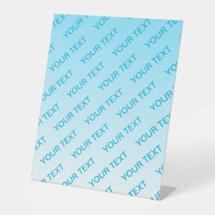 Signe De Table Bleu ciel (couleur changeable!) ombre et motif de