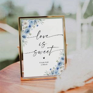 Signe De Table Bleu Dusty Ivoire Fête des mariées L'amour est dou