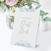 Signe De Table Bleu Eucalyptus Mariage Livre d'invité