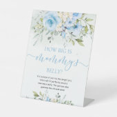 Signe De Table Bleu floral quelle taille est maman ventre (Recto)