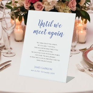 Signe De Table Bleu jusqu'à ce que nous nous rencontrions à nouve