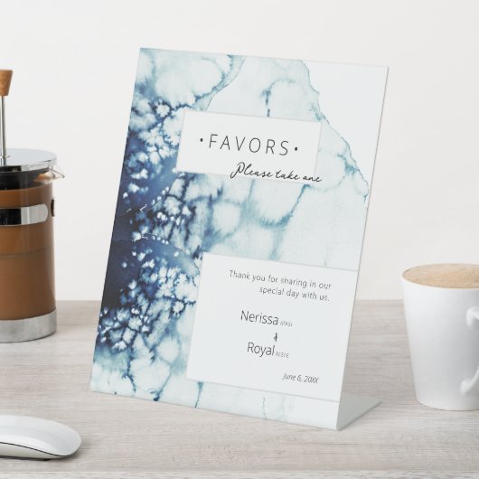 Signe De Table Bleu Nautique Destination mariage Faveurs (In SItu)