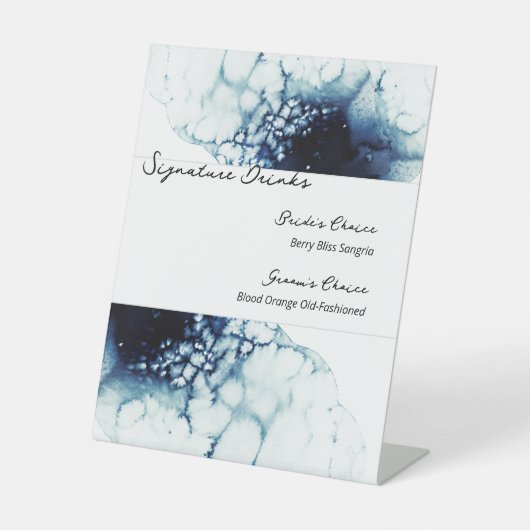 Signe De Table Bleu Nautique Destination Mariage Signature Boisso (Recto)