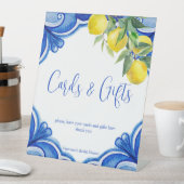 Signe De Table Bleu tuiles citrons qui est amore cadeau de douche (In SItu)