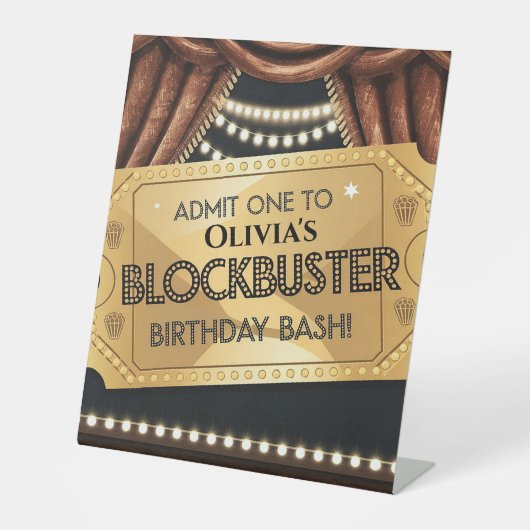 Signe De Table Blockbuster Movie Thème Anniversaire Conception (Recto)
