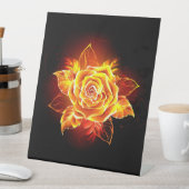 Signe De Table Blooming Fire Rose (In SItu)