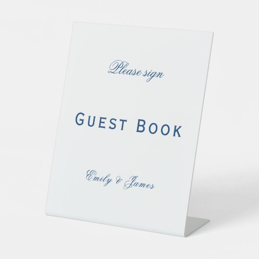 Signe De Table Blue and White Wedding (Recto)