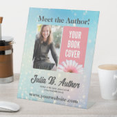 Signe De Table Blue Bokeh Author Book Signature or Book Launch (In SItu)