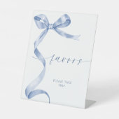 Signe De Table Blue Bow Favors (Recto)
