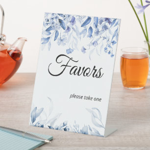 Signe De Table Blue Boy Baby shower Floral Drop Faveurs