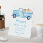 Signe De Table Blue Boy Citrouille Baby shower Maman-osa Bar (In SItu)