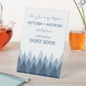 Signe De Table Blue Forest Range Mariage de bois (In SItu)