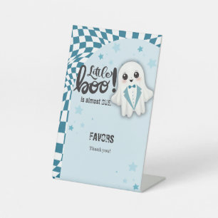 Signe De Table Blue Ghost Little Boo est presque dû Baby shower