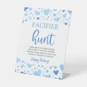 Signe De Table Blue Hearts Valentine Baby shower Pacifique chasse