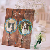 Signe De Table Blue Hydrangeas Rustic Bois Signature Animaux de c