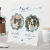 Signe De Table Blue Hydrangeas Signature Boire Signet Mariage Ani (In SItu)