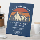Signe De Table Blue Mountain Sunset Log Cabine Location Bienvenue (In SItu)