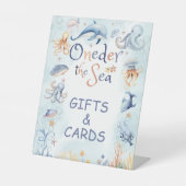 Signe De Table Blue Oneder la mer 1er anniversaire Cadeaux (Recto)