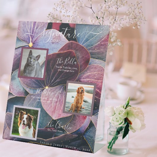 Signe De Table Blue Purple Hydrangeas 3 Photo Pet Signature Boire