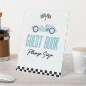 Signe De Table Blue Race Car Invité Book Party (In SItu)