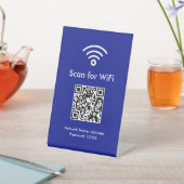 Signe De Table Blue Scan for WiFi Custom QR code Professional (In SItu)