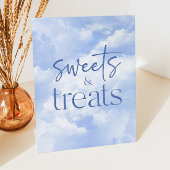 Signe De Table Blue Sparkly Nuages Douceurs & Traitements