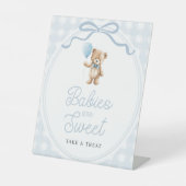 Signe De Table Blue Teddy Bear Baby Shower Sweets Table (Recto)