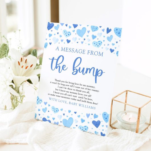 Signe De Table Blue Valentine Un Message Du Baby shower Bump
