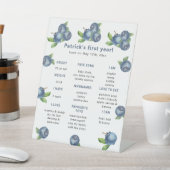 Signe De Table Blueberry Premier anniversaire Jalon Anniversaire (In SItu)