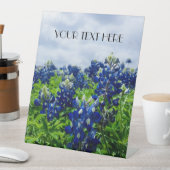 Signe De Table Bluebonnets Blue Flowers Texas texan Floral (In SItu)